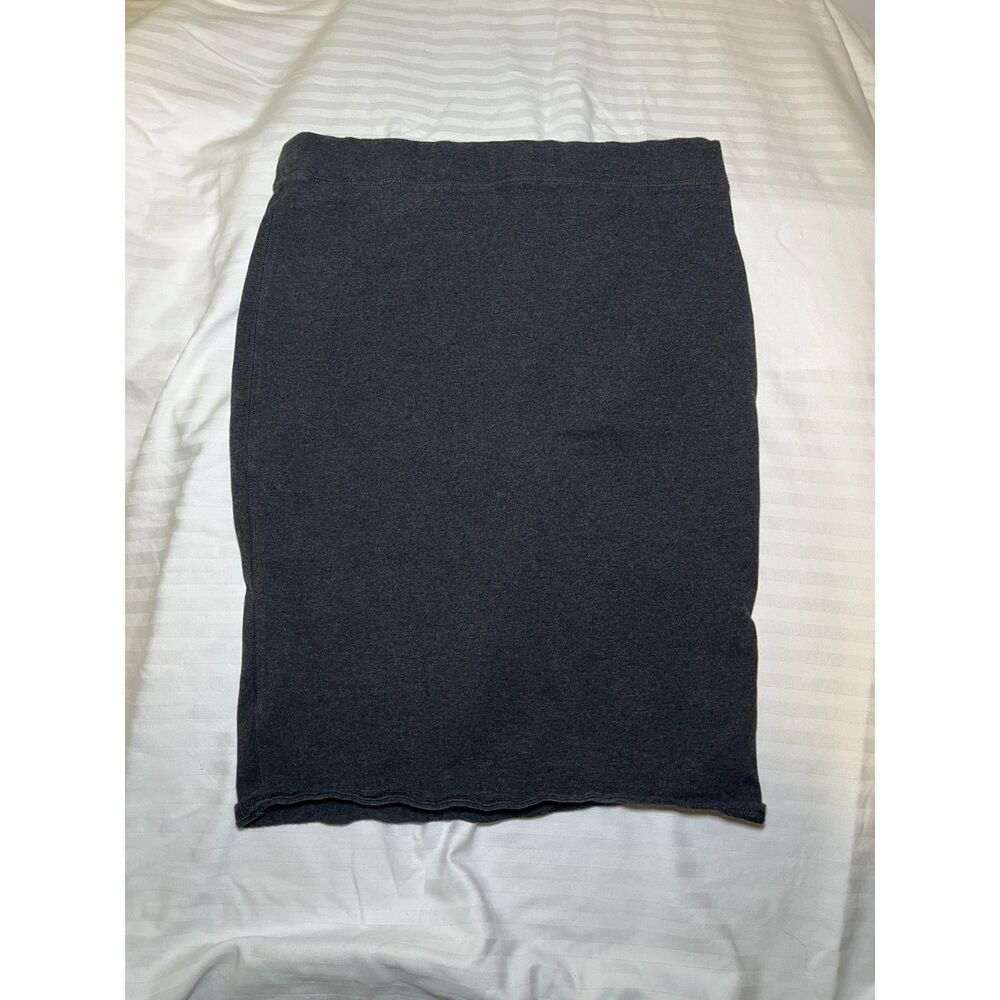 Old Navy Womens Pencil Skirt Medium Gray Stretch Pull On Casual Basic - Picture 2 of 3